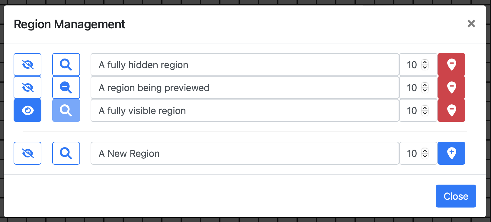 edit regions